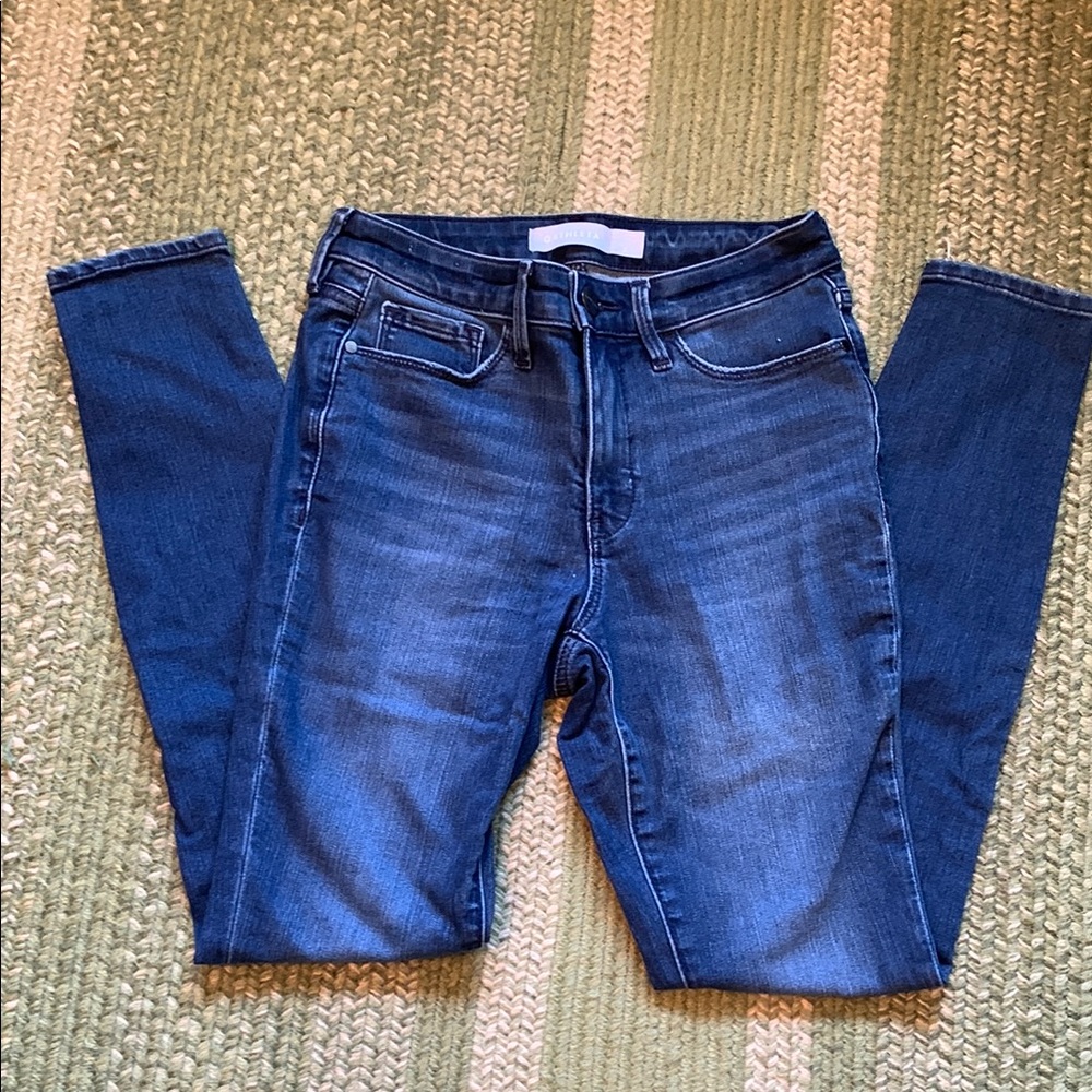 Athleta Blue Skinny Jeans with Indigo Wash